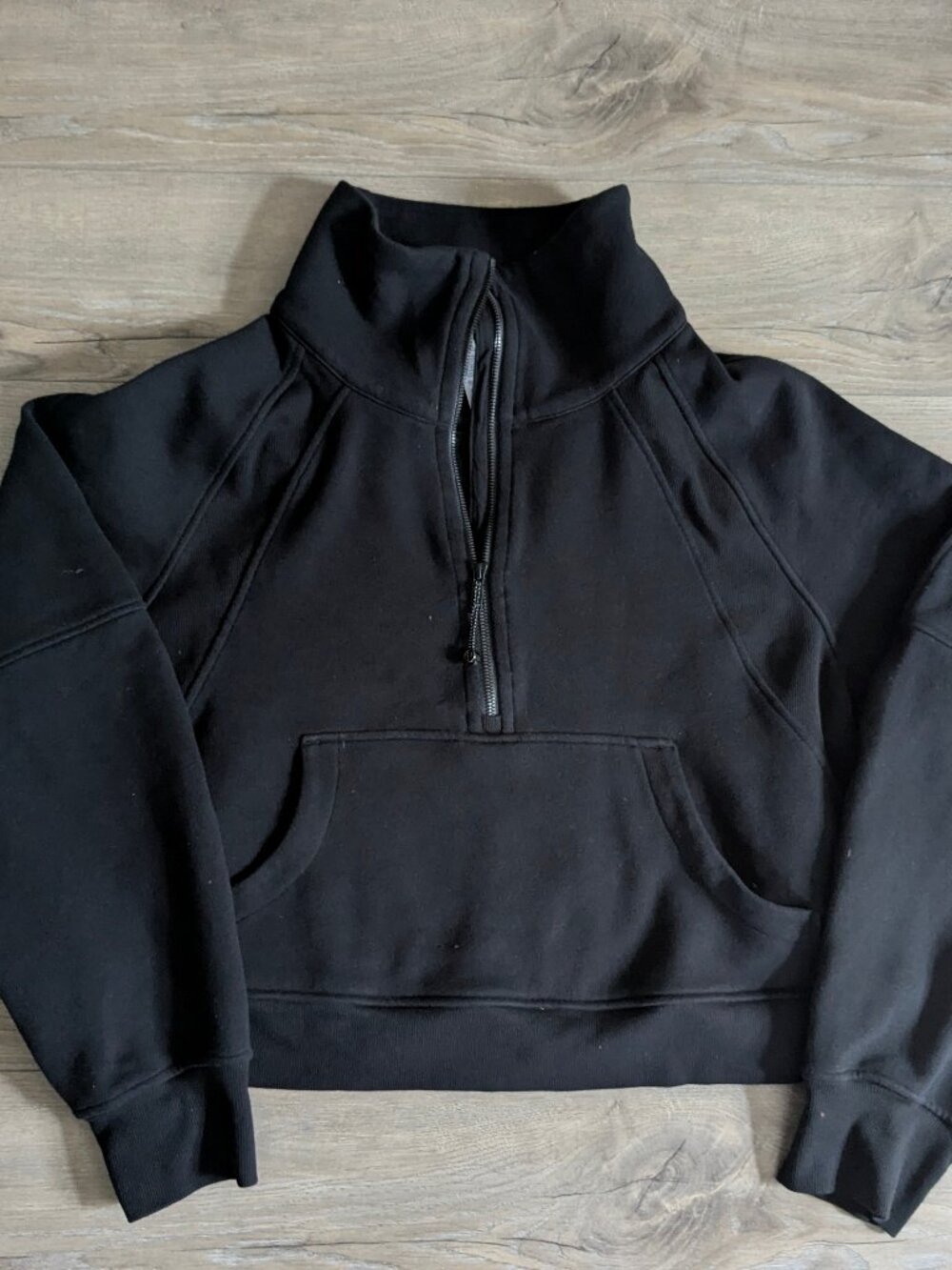 WOMENS LULULEMON SCUBA OVERSIZED FUNNEL NECK CROPPED 1/2 ZIP SWEATSHIRT - Picture 2 of 11